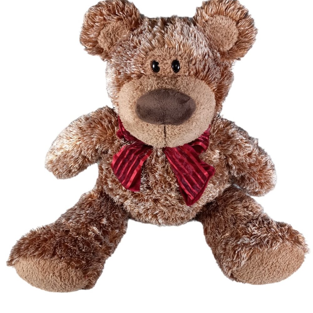 Vintage JC Penney Plush Teddy Bear Holiday Collection 21" Golden Bear Co. Brown